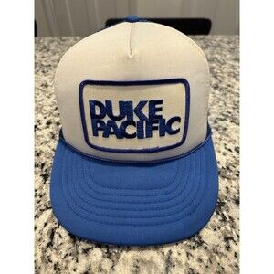 Vintage Duke Pacific Framing Rope SnapBack Patch Hat Cap Blue White